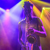 Explore photos of Shabaka Hutchings (King Shabaka) and The Comet is Coming at The Independent in San Francisco on June 19, 2019